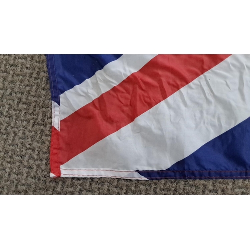 4 - Large Union Jack flag, polyester material, with grommeted edge and pole.