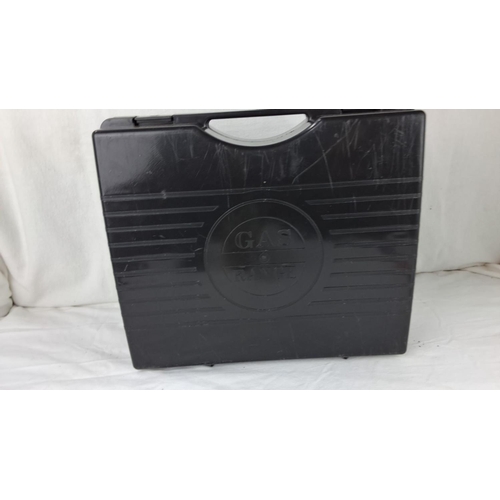 66 - Portable single-burner gas stove in carrying case. Brand: Bright Spark. Includes user instructions.