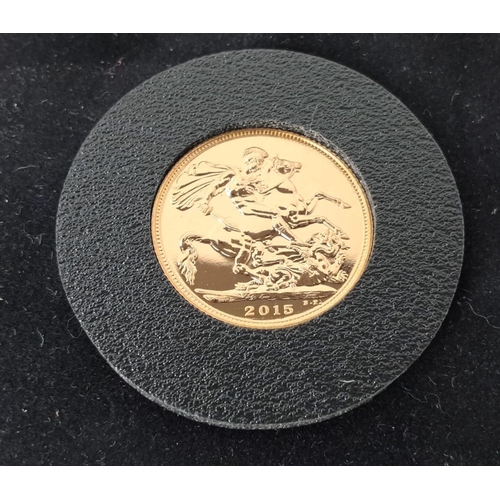 99 - 2015 British gold full sovereign Proof coin.