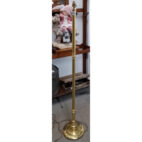 432 - Brass floor lamp with turned columns, from the early 20th century.