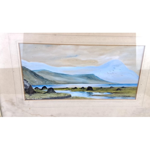 437 - Watercolor landscape painting titled 