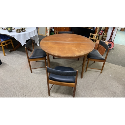 454 - Stunning Mid Century McIntosh teak dining table & set of 4 chairs