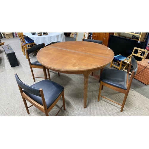 454 - Stunning Mid Century McIntosh teak dining table & set of 4 chairs