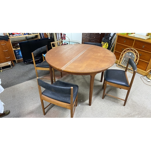 454 - Stunning Mid Century McIntosh teak dining table & set of 4 chairs