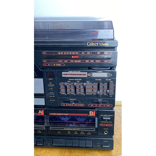 262 - Vintage Compact Disc Midi System with stereo cassette and record player, featuring digital audio tec... 