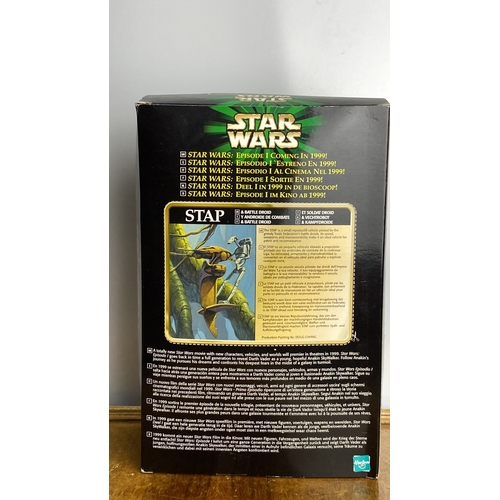 264 - Star Wars Episode I Sneak Preview STAP and Battle Droid action figure by Hasbro. Includes firing las... 