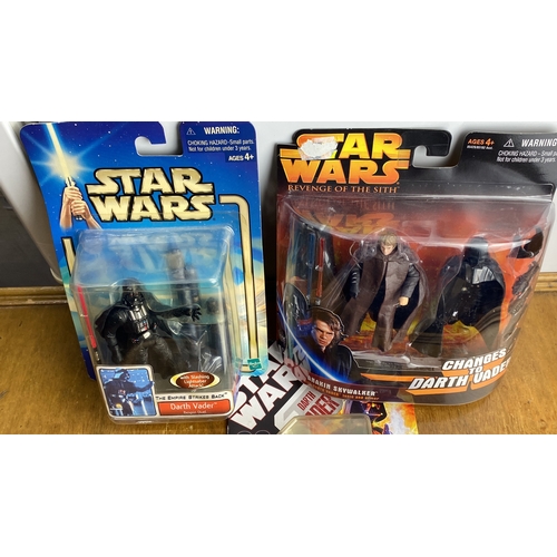 290 - Star Wars action figure collection featuring Darth Vader and Anakin Skywalker. Includes variants fro... 