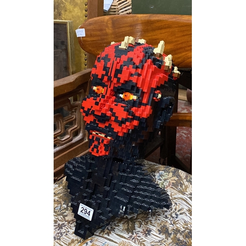 294 - Lego Star Wars Darth Maul bust.