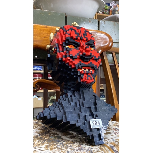 294 - Lego Star Wars Darth Maul bust.