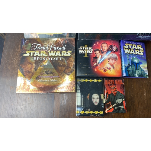 300 - Collection of Star Wars board games and books, including Monopoly Collector's Edition, Trivial Pursu... 