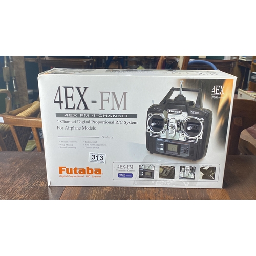 313 - Futaba 4EX-FM 4-Channel Digital Proportional R/C System features 4 model memory, wing mixing, servo ... 