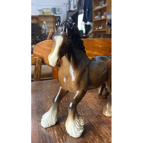 321 - Beswick horse figurine, brown glaze, marked 