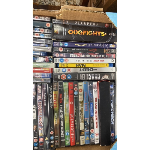 371 - Large collection of DVDs, including film collections and various genres such as thriller, drama, and... 