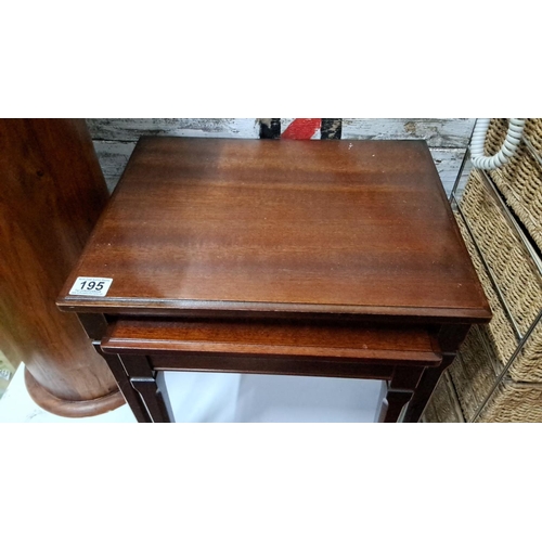 195 - Nest of two mahogany tables with tapered legs.