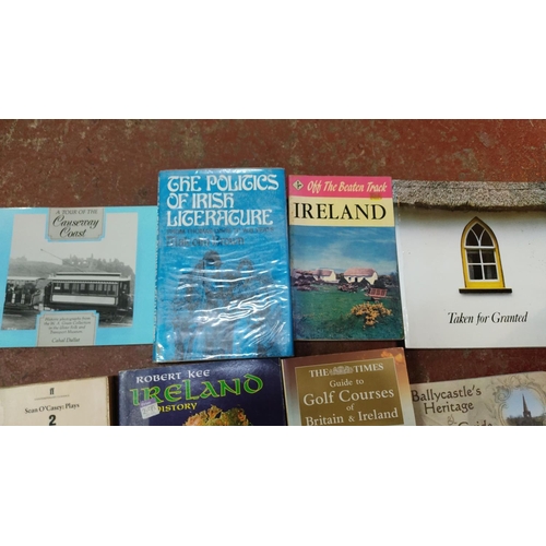 407 - Collection of ten books on Irish heritage, literature, and landmarks, including titles such as 