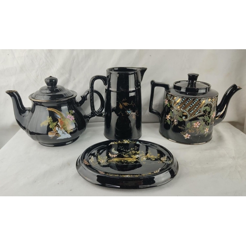 408 - Antique hand painted tea service.