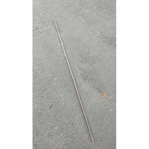 440 - An antique rosewood javelin, measuring approx 210cm