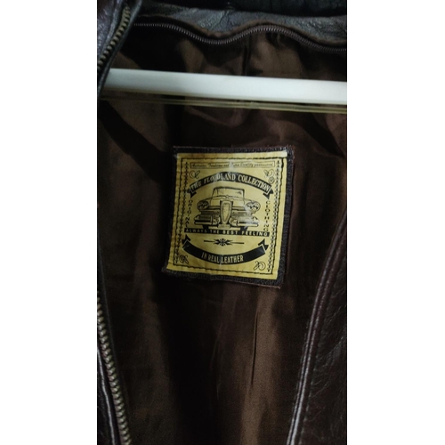 451 - Vintage gents military flight bomber leather jacket with a vintage-inspired design and warm lining. ... 