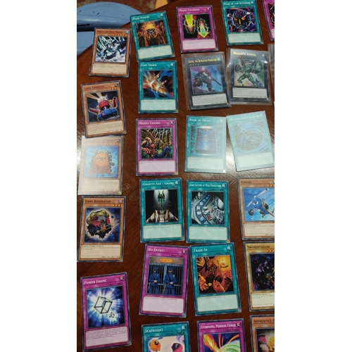 475 - Collection of Yu-Gi-Oh! trading cards, featuring Castel, the Skyblaster Musketeer and Daigusto Emera... 