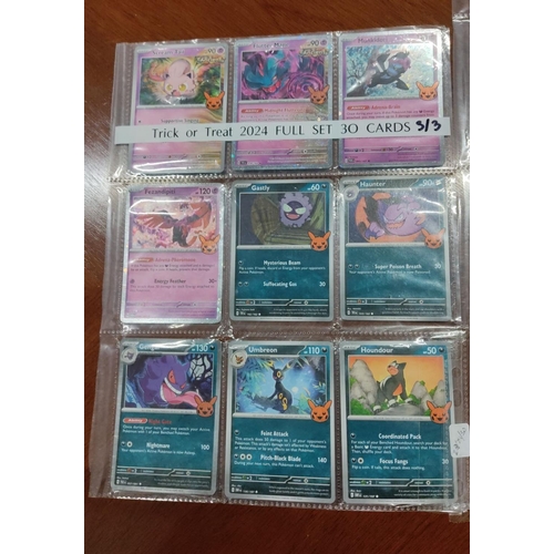 476 - Trick or Treat 2024 Pokémon Card Set, complete with 30 cards in themed design.