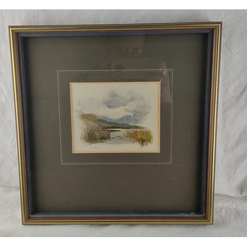 480 - A framed watercolour 'In the Glens' signed J W Carey.