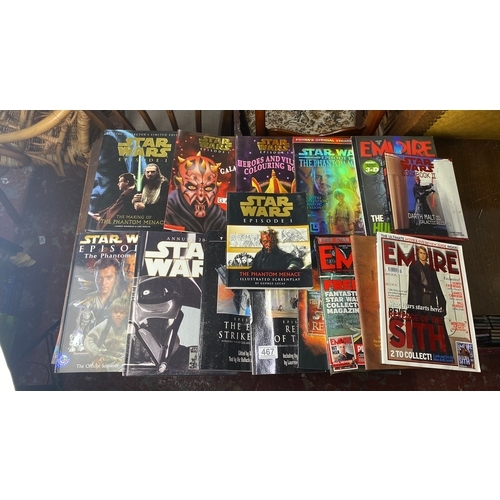 301 - Star Wars memorabilia collection features books and magazines, including titles from 