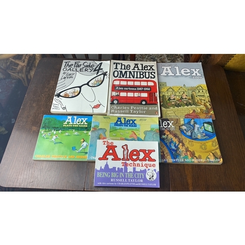 309 - Set of seven Alex cartoon books by Charles Peattie and Russell Taylor. Titles include 