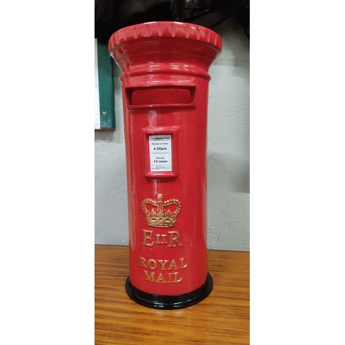 391 - A Royal Mail post box in the style of a stick stand, measuring approx 50cm