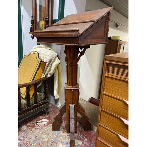 254 - Antique pine Church/Auction lectern.