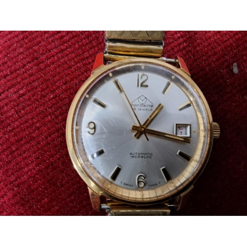 55 - A vintage Gents Mondaine Automatic wristwatch.