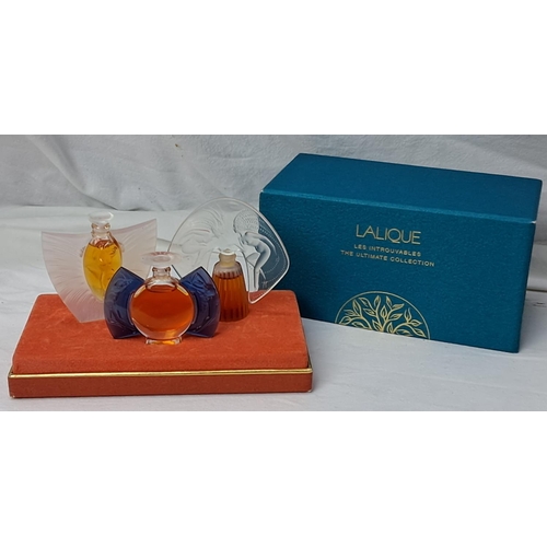 66 - A stunning Lalique 'Les Introuvables/ Ultimate Collection' pure perfume set, in original card displa... 