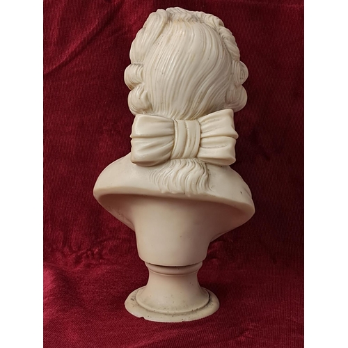 67 - An antique style Italian bust, measuring 30cm tall.