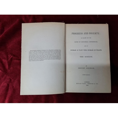 72 - 'Progress & Poverty - An inquiry into the cause of industrial depressions, and of increase of want w... 