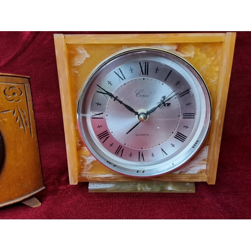 91 - 2 vintage/ retro clocks.