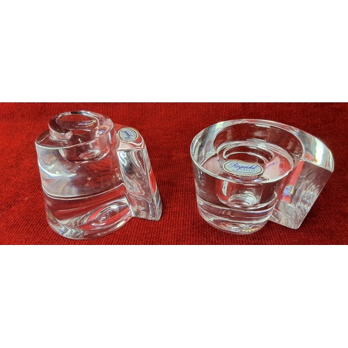 92 - 2 Rogaška crystal candle holders.