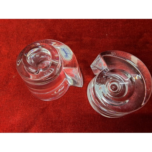 92 - 2 Rogaška crystal candle holders.