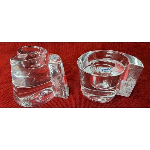 92 - 2 Rogaška crystal candle holders.