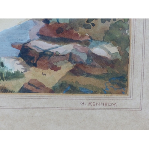 1 - Two vintage watercolours by G. Kennedy, titled, 'The Whiterocks, Portrush, Co. Antrim' and 'Fairhead... 