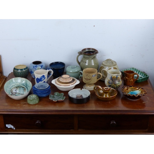 46 - A large collection of studio ceramics and more.