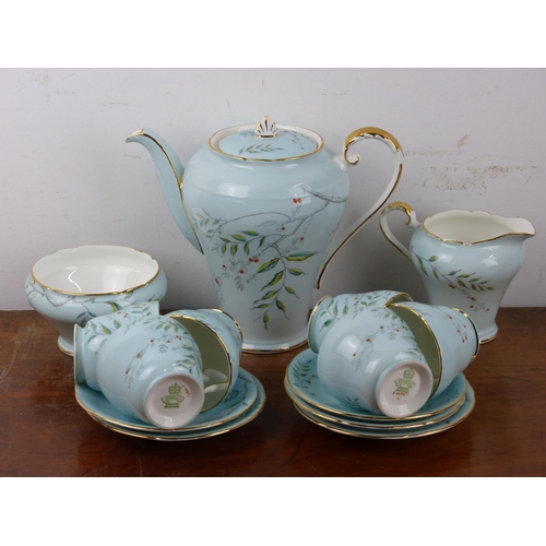 101 - A stunning antique hand painted Aynsley tea set, to include teapot, milk jug, sugar bowl, 6 cups & 5... 