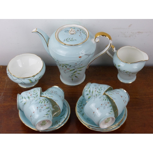 101 - A stunning antique hand painted Aynsley tea set, to include teapot, milk jug, sugar bowl, 6 cups & 5... 