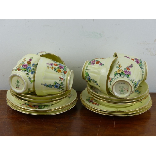 116 - A stunning vintage hand painted Royal Doulton tea set.