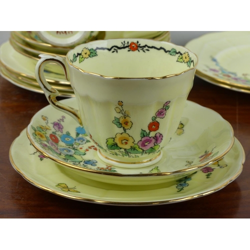 116 - A stunning vintage hand painted Royal Doulton tea set.