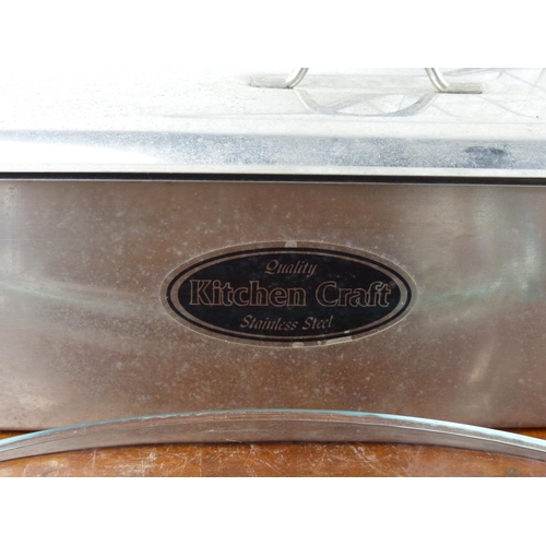 128 - A stainless steel fish kettle & more.