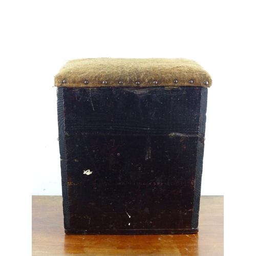 203 - A vintage Irish Vernacular butter box stool.