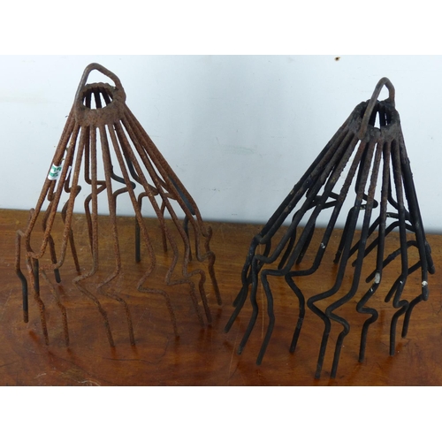 207 - A pair of wire chimney toppers.