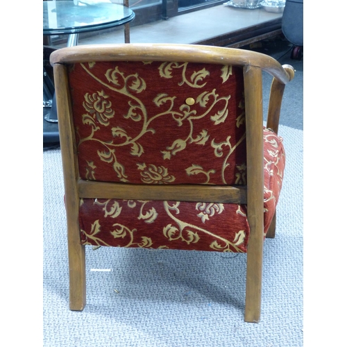 222 - A vintage bow back armchair for restoration.