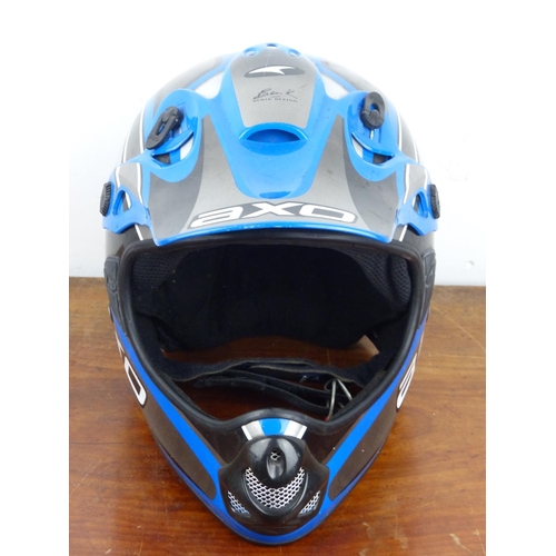 223 - An AXO motorcross helmet.