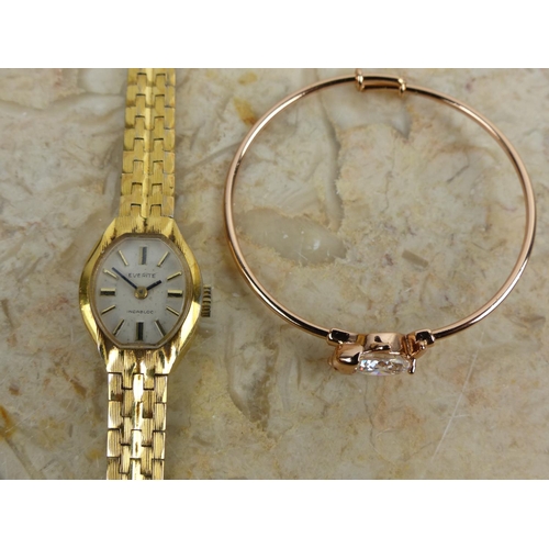 249 - A vintage ladies Everite cocktail watch & bracelet.