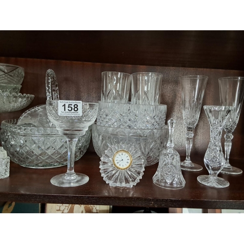 158 - An assortment of various crystal & glassware.